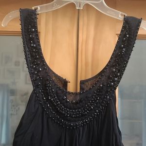 Black beaded maxi dress